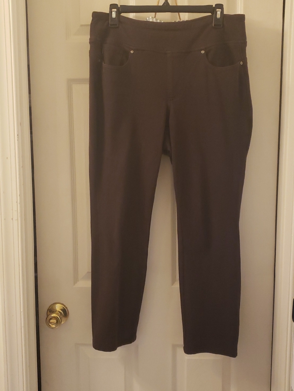 Belle by Kim Gravel Dark Brown Straight Leg Women's Jeans